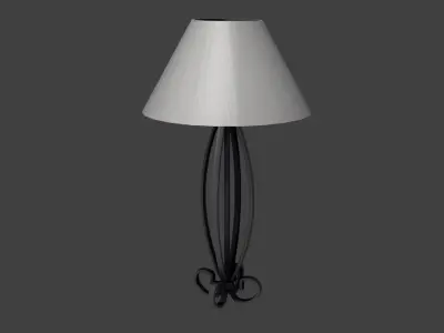 Lamp with Lamp Shade Low-poly 3D model