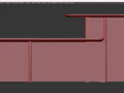 CENTER TABLE GETTY Low-poly 3D model