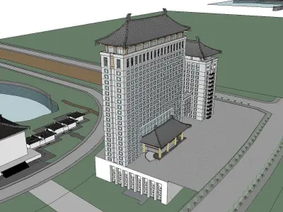 vacation spot-Resort-Fashion Leisure Hotel-0106 3D model