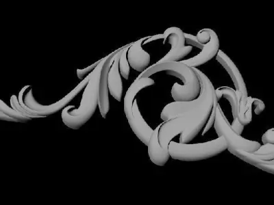 dekor ornate logo 3D model
