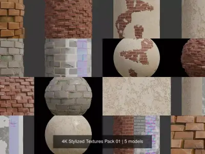 4K Stylized Textures Pack 01 Texture