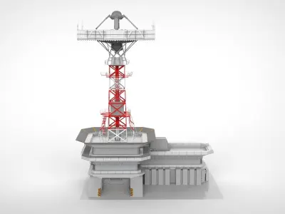 sci-fi antenna post 3 3D model