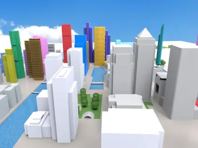 Isle of Dogs Low-poly 3D model