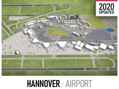 Hannover Airport - HAJ Low-poly 3D model