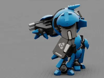 BATTLE DROID OKEANOS  RIGGED 3D model