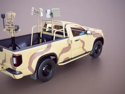  Shahed-136 Luncher Truck and Anidrone Pickup Truck 