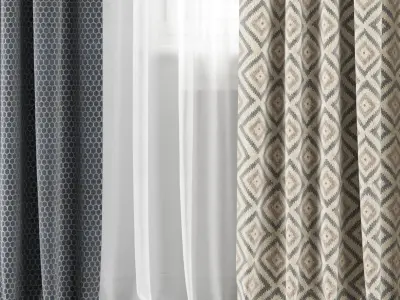 Curtain Set 101C 3D model