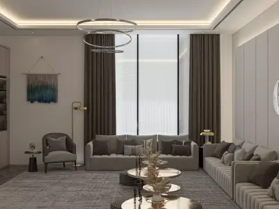 living  room design  3D model