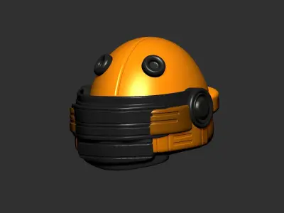 helmet high poly sculpt 3d printable ver 7 3D model 3D model 175