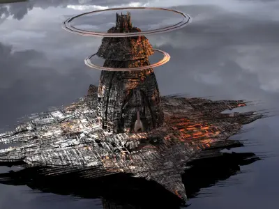 Cyber Elite Tower Media Tower Tall 1  3D model