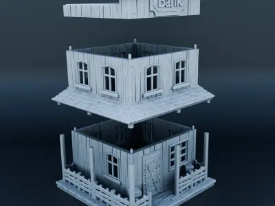 Wild west house 3D print model