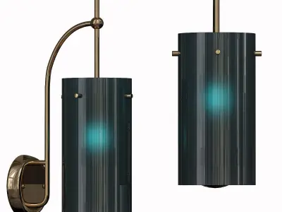 Electronics metal wall light 3D model purchase