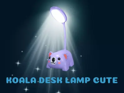 Koala Desk Lamp Cute  Low-poly 3D model