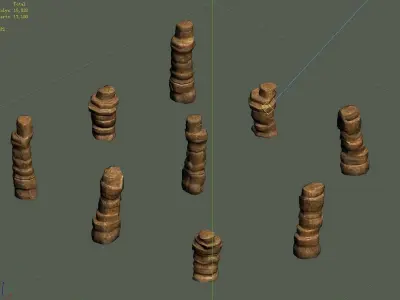 Desert - Mountain - Wind Stone 06 3D model