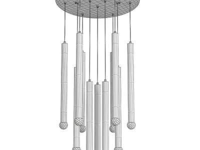 Daje LED Multi Light Pendant Light Low-poly 3D model