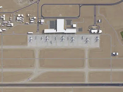 Erbil - Airport - EIA Low-poly 3D model