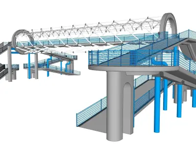 Pedestrian Bridge 3d  3D model