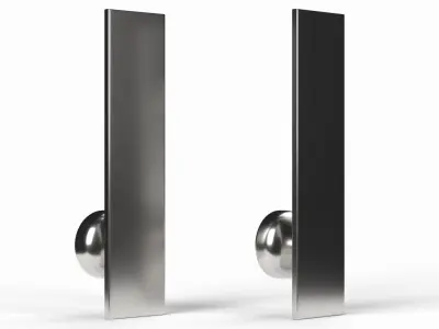 Tumalo Nickel Knob Exterior Door Hardware 3D model