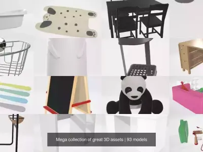 Mega collection of great 3D assets 3D Model Pack