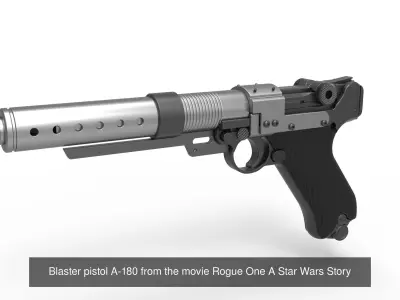 Modular blaster A-180 3D Model Pack