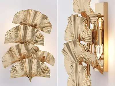 Olivier set of four fans 3D model