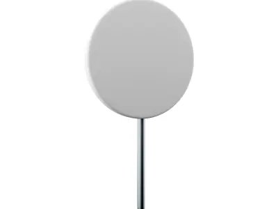 3d Road sign in speed limit at 50 km h 3D model