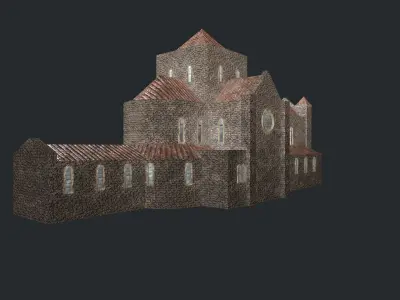 Church Low-poly 3D model Low-poly 3D model