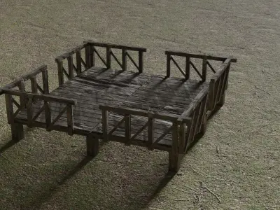 Medieval Platform Free low-poly 3D model