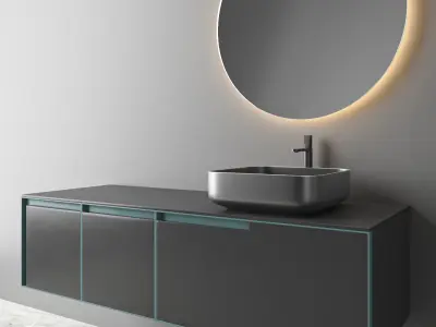 bathroom furniture set 43 3D model