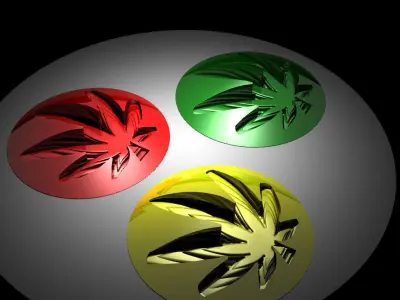 A cannabis themed door stop 3D print model