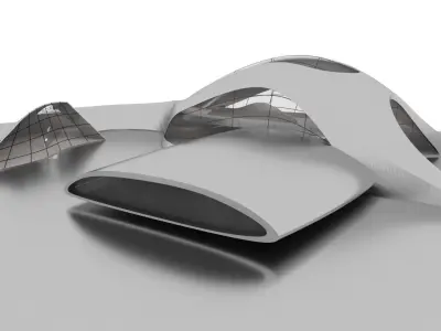 VR art Gallery 7 organic 3D model