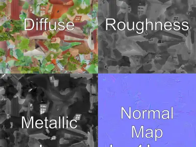 Organic Living House with Adaptive Architecture Low-poly 3D model