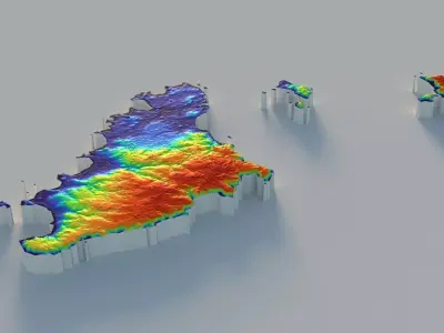 Guernsey Terrain Country 3D model