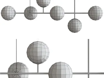 Raizer Linear Chandelier 3d model Low-poly 3D model