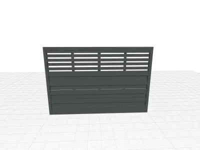Kyoto Horizontal Weave Fence Panel 3D model