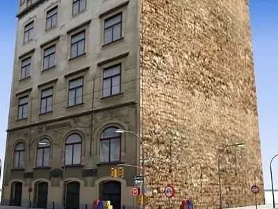 Low poly city block 20 Low-poly 3D model