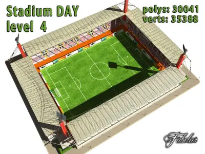 Stadium Level 4 Day Low-poly 3D model