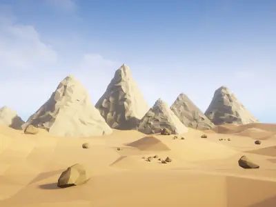  Low Poly Desert Egypt Full Packs Low-poly 3D model