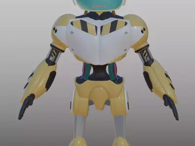  Yellow Mini robot  3D model