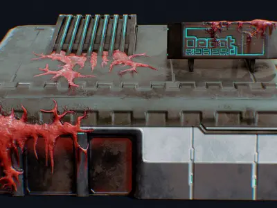 Doomed Hangar Low-poly 3D model