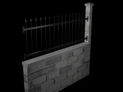 Wall Fence 3D model