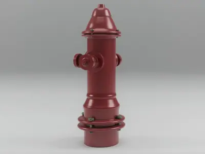  Fire hydrant Low-poly 3D model