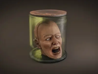 Preserved Head Low-poly 3D model