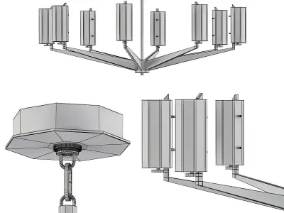 VENDOME ROUND CHANDELIER 3D model