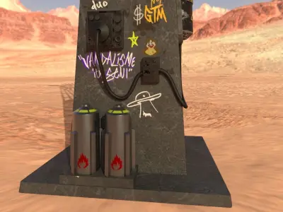 Sci-fi Wild West Windmill 3D model