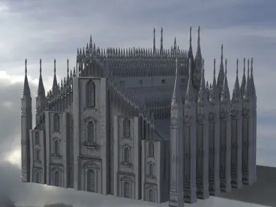 Church The Duomo of Milan 3D model