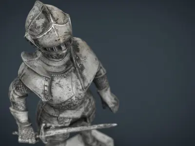 knight armor Low-poly 3D model