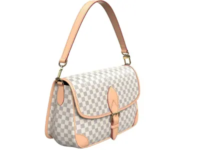 Louis Vuitton LV Diane Bag Damier Azur Canvas Low-poly 3D model