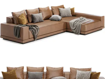 Cortona Sofa Chaise Sectional 3D model