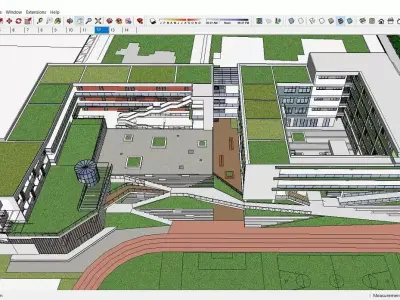 Sketchup School and University L4 3D model